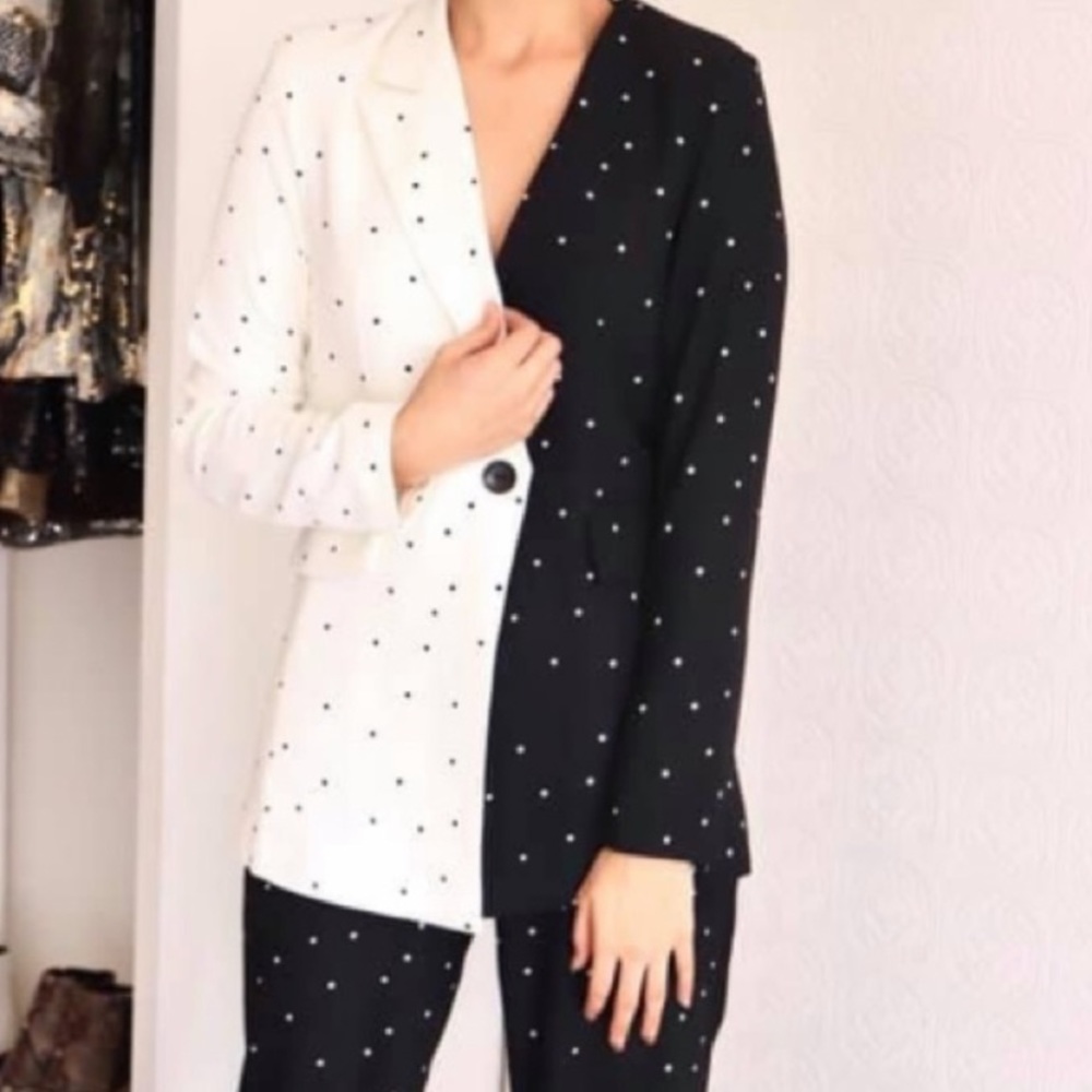 NWT Two piece Pants suit two tone split size L tall